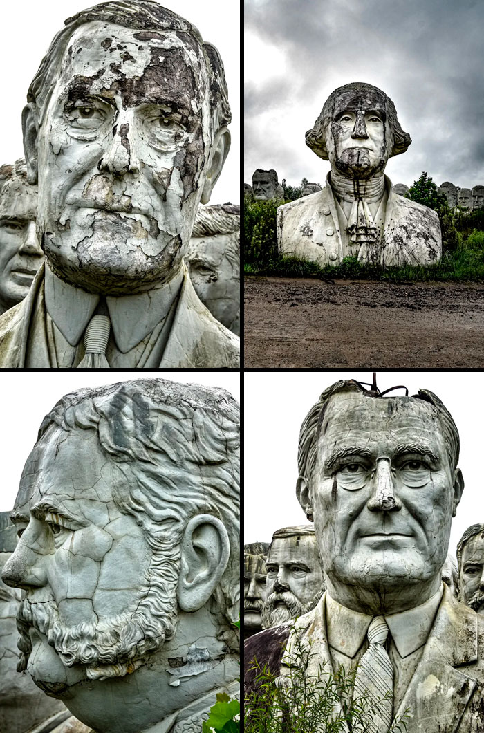 The Abandoned "President Heads" In Williamsburg, Virginia