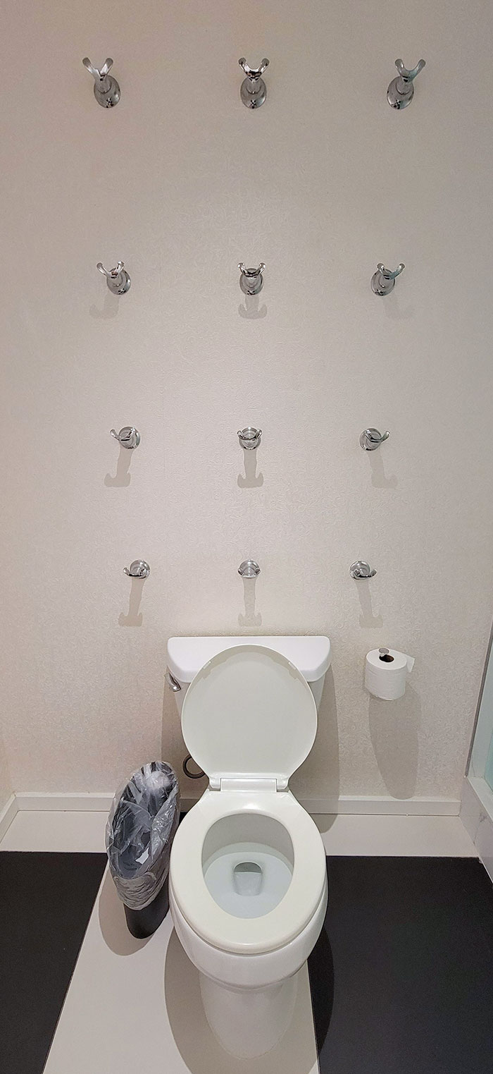 My Hotel Bathroom Has 12 Towel Hooks