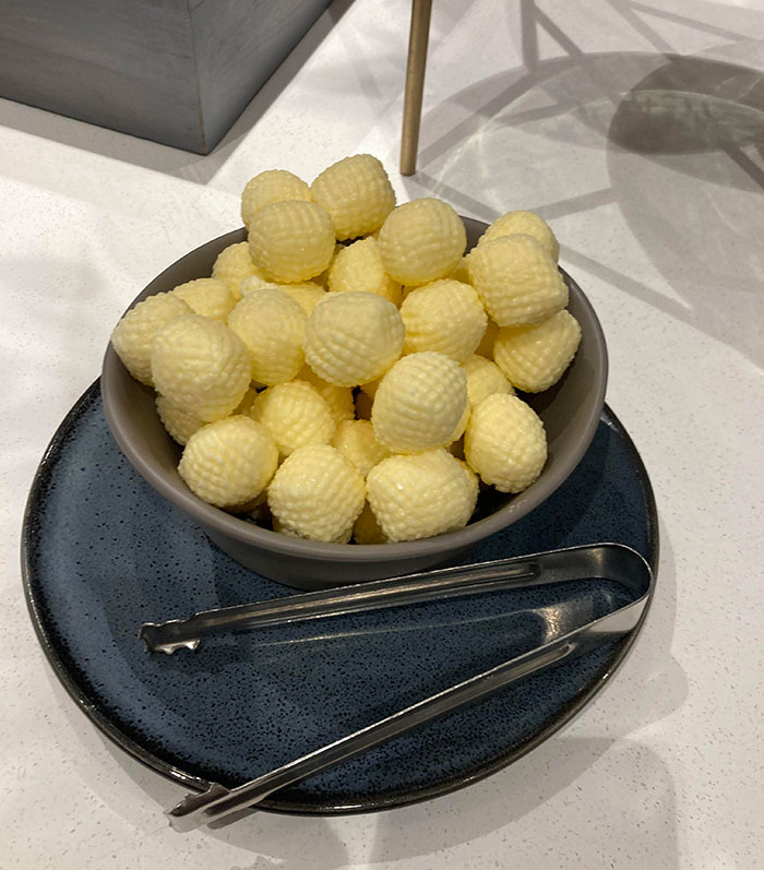 These Butter Balls In A Hotel’s Breakfast Buffet. They Were Stretchy And Didn’t Melt