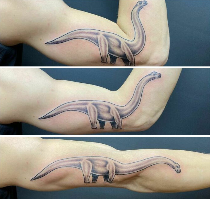 Moving Dinosaur Tattoo