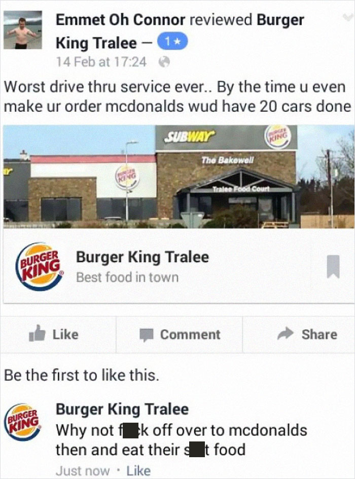 Burger King In Tralee Gives No F*cks At All