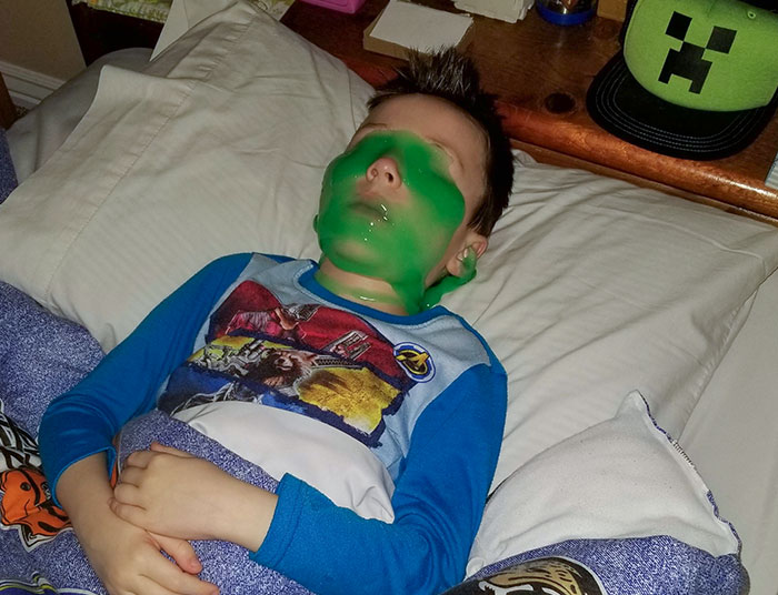 Wife And I Went Out One Night And Came Home To My Son Sleeping Like This