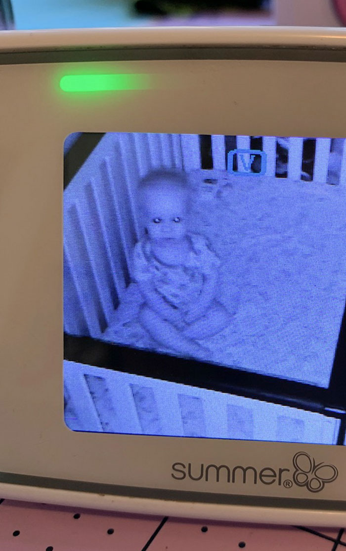 I Love My Son, But Checking The Monitor And Seeing This Always Creeps Me Out