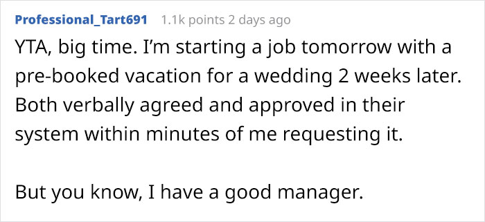 Boss Lies To New Hire About Accommodating Her Vacation Request, Is Flabbergasted When She Quits On The Spot