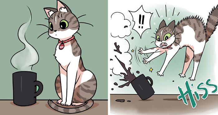 17 Relatable And Adorable Comics About Day-To-Day Life With A Cat By This Artist