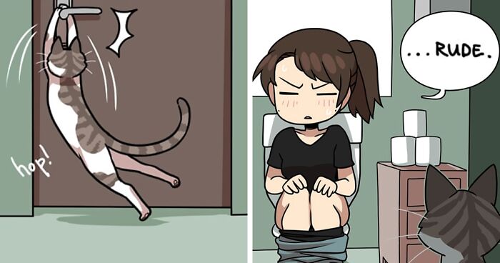 Illustrator Documents Her Life With A Cat And Boyfriend In 17 Adorable Comics
