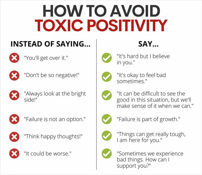 Alternate Phrases To Avoid Toxic Positivity