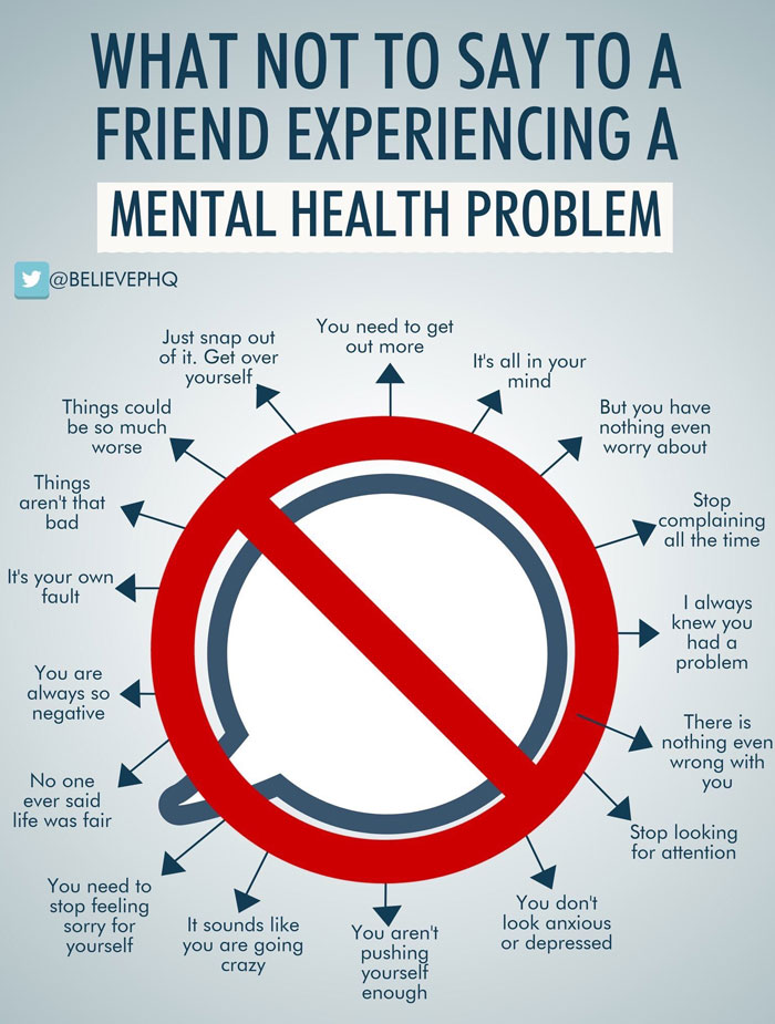 What Not To Say To Someone Suffering With Mental Health Problems
