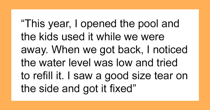 Entitled Parents Demand This Neighbor Open His Pool To Their Kids Who Damaged It Earlier, Guy Refuses