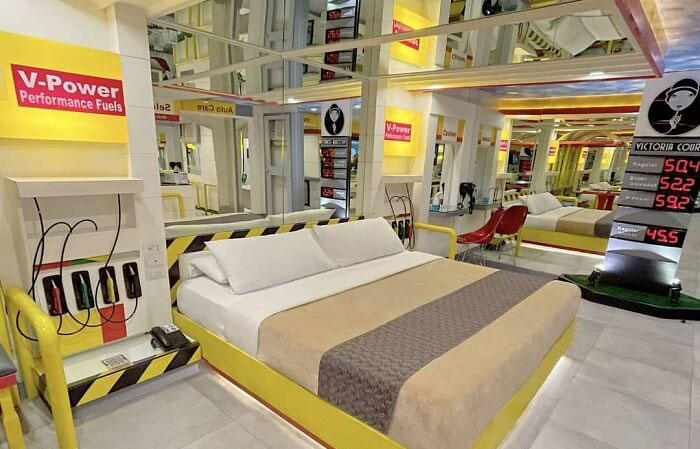 Gas Station-Themed Love Hotel Room In Manila
