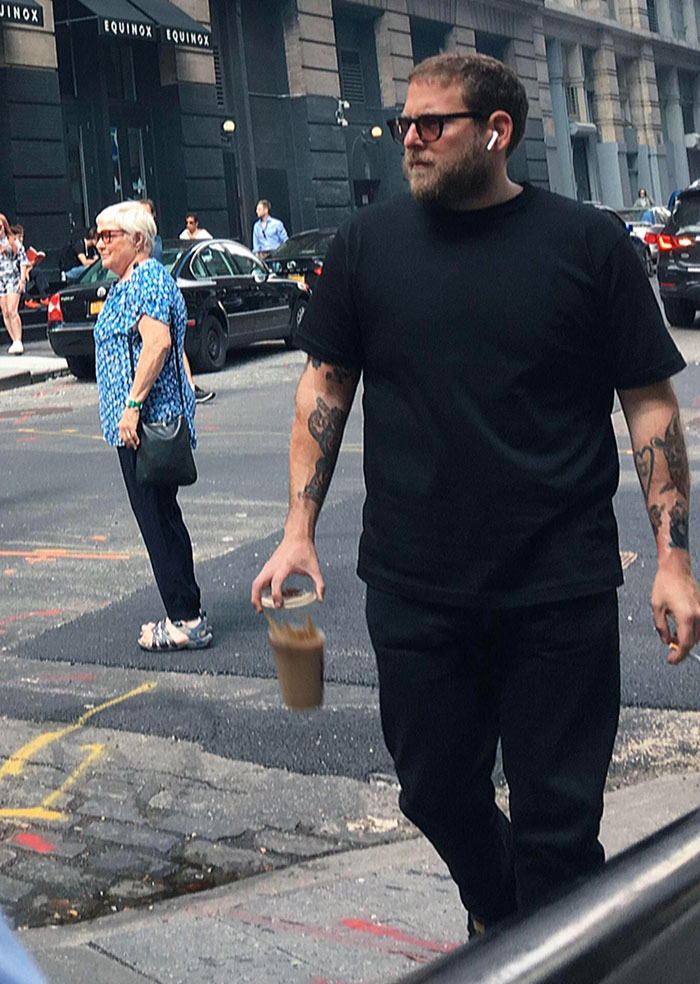 Jonah Hill Dropping His Coffee