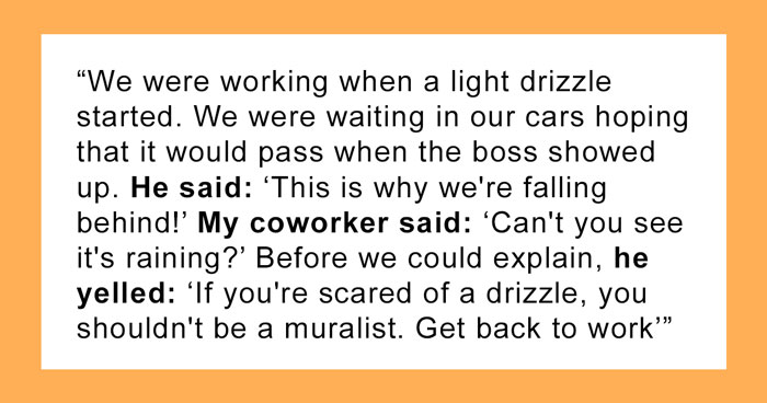 Boss Demands Muralists Paint During Rainfall, Which Inevitably Destroys It Because Of Malicious Compliance