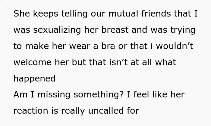 New Mom Warns Her Friend To Wear A Bra Before Meeting Baby, She Doesn't Listen And Calls Her Misogynistic New Mom Warns Her Friend To Wear A Bra Before Meeting Baby, She Doesn't Listen And Calls Her Misogynistic