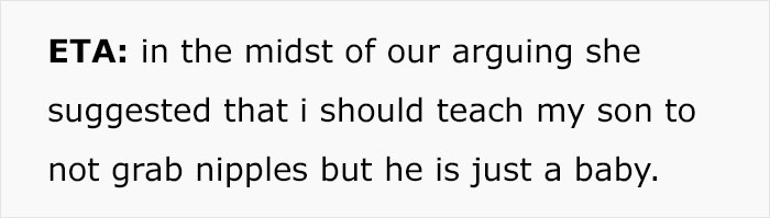 New Mom Warns Her Friend To Wear A Bra Before Meeting Baby, She Doesn't Listen And Calls Her Misogynistic New Mom Warns Her Friend To Wear A Bra Before Meeting Baby, She Doesn't Listen And Calls Her Misogynistic