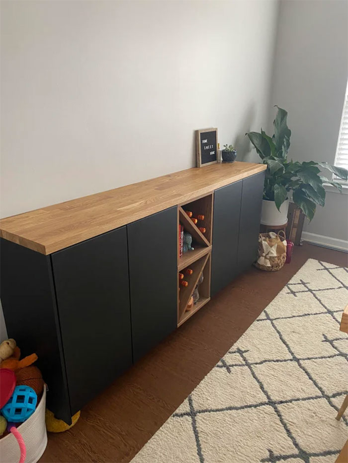 Sektion Kitchen Cabinets As A Dining Room Console!!