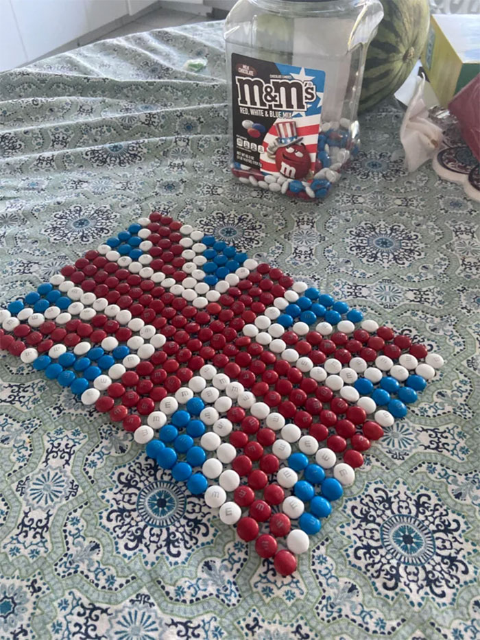Bought The 4th Of July M&ms Specifically To Do This