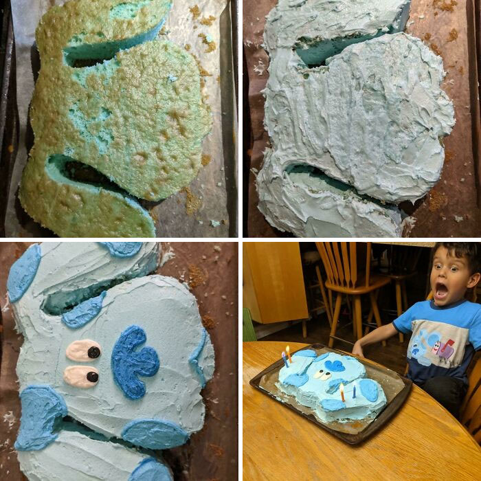 Simple Blues Clues Cake For My New Years Eve Baby
