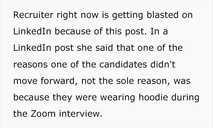 “Should It Matter?“: Recruiter Raises A Concern After A Candidate Didn’t Make It Through In Part Because Of What They Were Wearing “Should It Matter?“: Recruiter Raises A Concern After A Candidate Didn’t Make It Through In Part Because Of What They Were Wearing