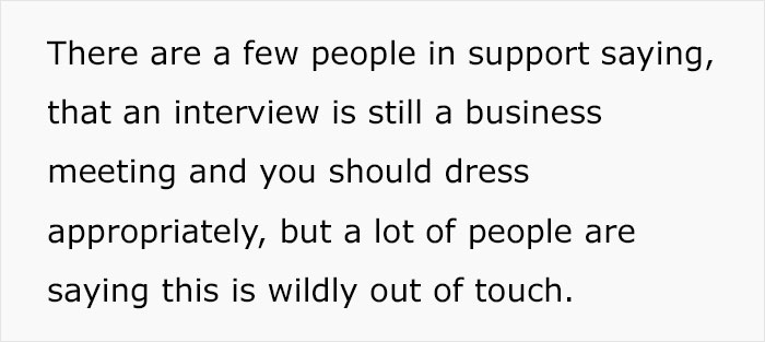 “Should It Matter?“: Recruiter Raises A Concern After A Candidate Didn’t Make It Through In Part Because Of What They Were Wearing “Should It Matter?“: Recruiter Raises A Concern After A Candidate Didn’t Make It Through In Part Because Of What They Were Wearing