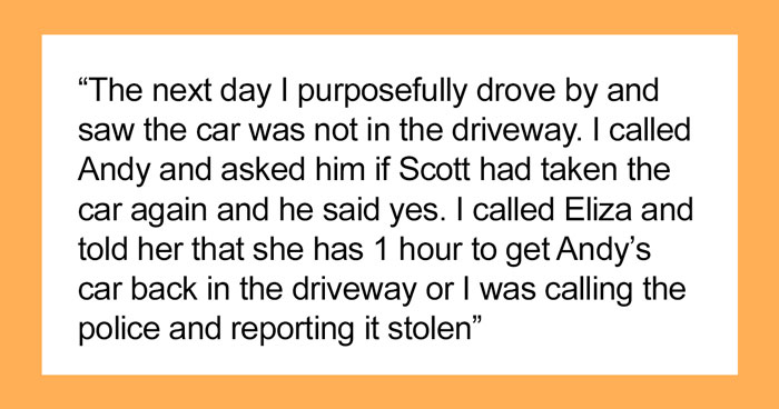 This Guy Buys His Son A New Car, Threatens To Report It Stolen After Finding Out His Son’s Step-Father Took It