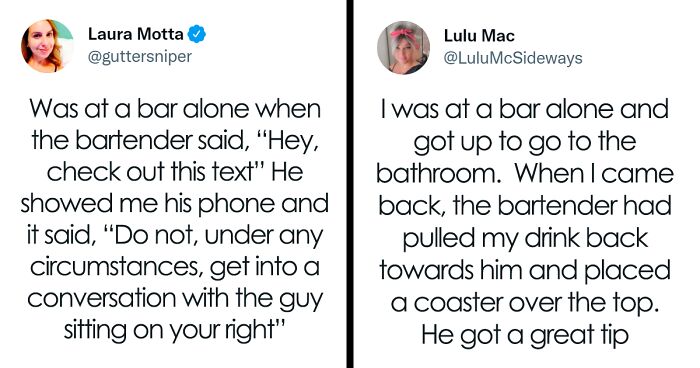 “Men, DO THIS”: Bartender Warns Woman About A Suspicious Guy, Inspires Others To Share Similar Stories (35 Stories)