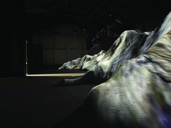 A 21MeterLong Sculpture Was Filled With Floating Motion Graphics