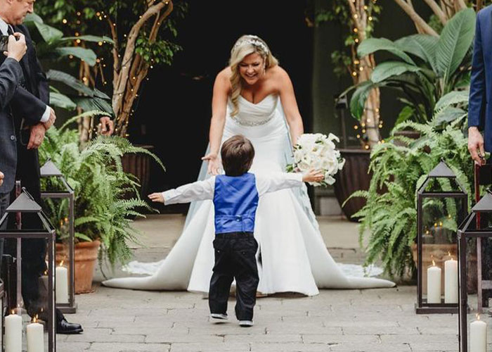 “It Was Just Like A Dream Come True!”: Bride Rejoices In Moment Her Son Runs Up To Her On The Aisle
