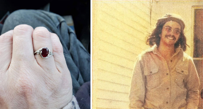 I Have Been Searching For This Exact Ring For Over 20 Years! Finally Found On Ebay! Pictured Are The Ring Today And My Favorite Picture Of My Dad.