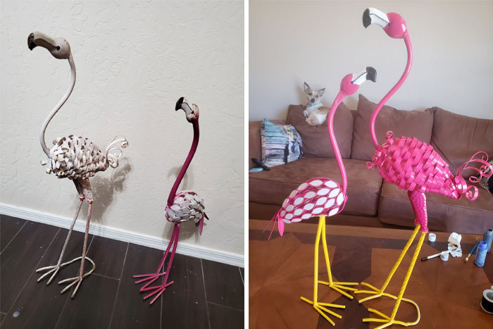 I Randomly Asked On My Local Buy Nothing Group If Anyone Had Any Metal Flamingos They Were Getting Rid Of