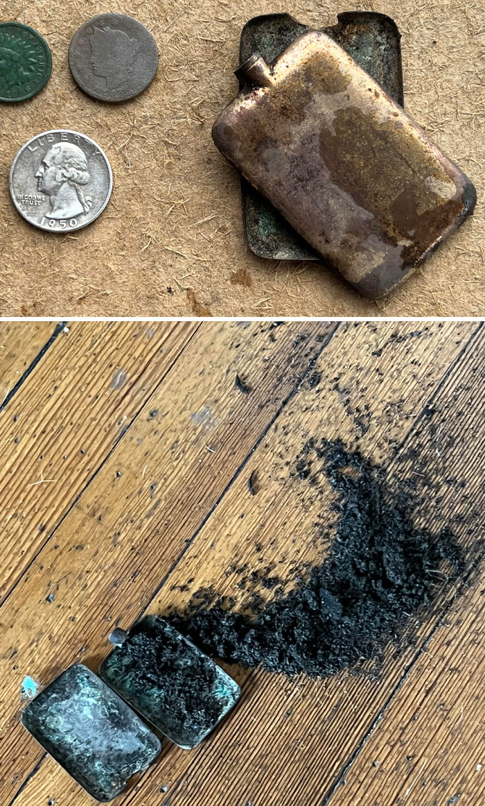 Found This Buried In Some Pretty Old Dirt. Made Of Brass And Was Found Intact W Dirt Filling The Inside. Seems Too Small To Actually Have Been Any Kind Of Container