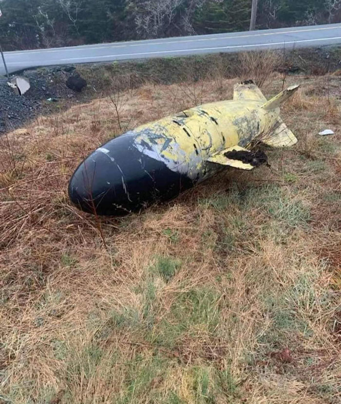 Black/Yellow, Large Looking Bomb Shaped Item, Found 30 Mins Outside Halifax, N.s