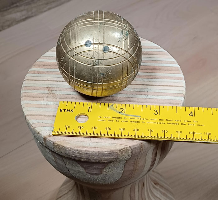 Brass Or Bronze Ball With Dividing Lines