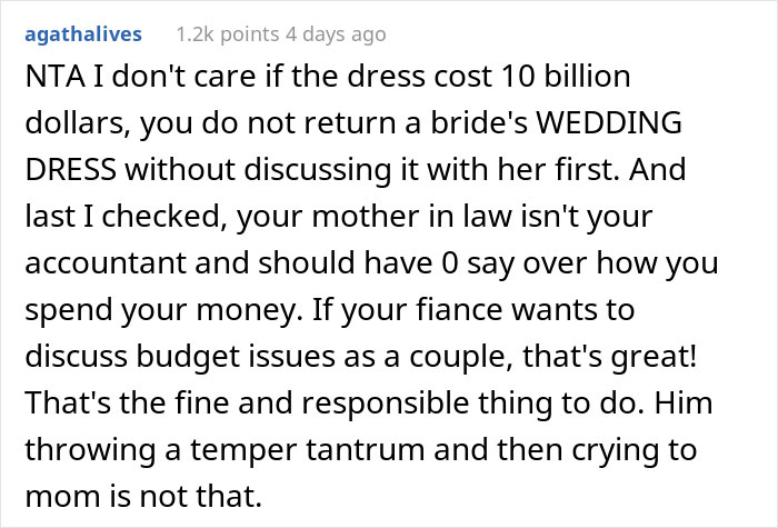 “He Told Me I Should Grow Up”: Man Returns His Future Wife’s Dream Wedding Dress Unbeknownst To Her Because It “Was Wasting Money”