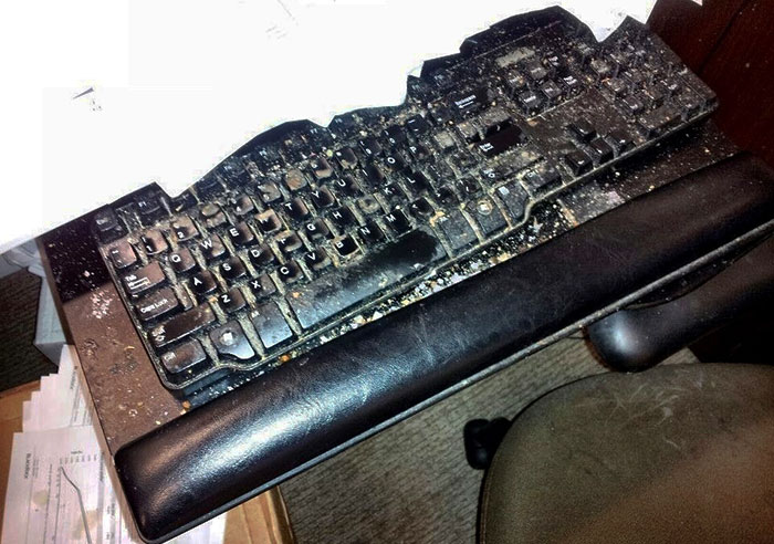 El teclado de mi compañero...