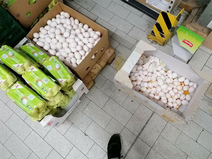 My Coworker Dropped A Pallet Of Eggs, And I Got Assigned To Go Trough Every Single Egg Box And Inspect Every Single Egg To Ensure They're Not Broken