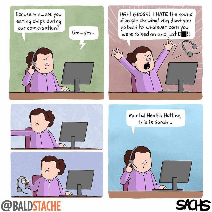 ‘Baldstache’ Comics For People Who Love Dark Humor