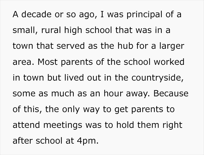 New Boss Orders Countryside School Principal To Set Parents' Meeting At 7 PM, Finds Out No One Showed Up