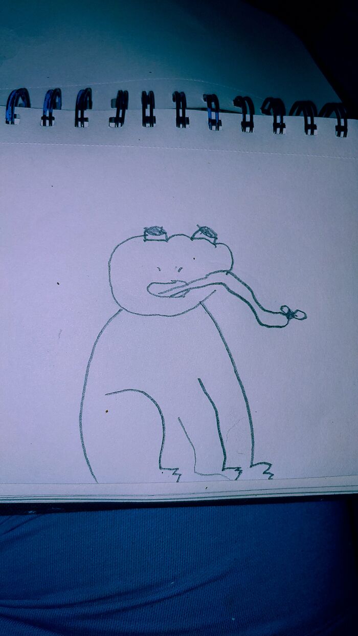 It's A Frog... I Think. It's Not Good, But I Am Surprised That I Did This Well With My Left Hand!
