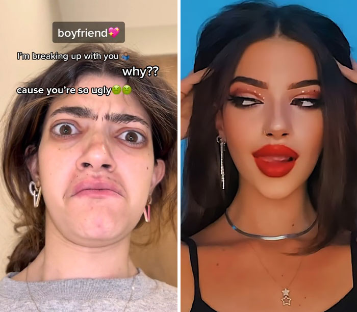 "Makeup Should Be Illegal": TikToker That People Call Mr. Bean's 'Daughter' Embraces 'Catfish' Claims By Posting Makeup Transformations "Makeup Should Be Illegal": TikToker That People Call Mr. Bean's 'Daughter' Embraces 'Catfish' Claims By Posting Makeup Transformations