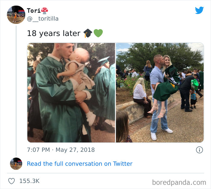 He Took His Daughter To His Graduation, And 18 Years Later He Proudly Accompanied His Daughter At Her Graduation