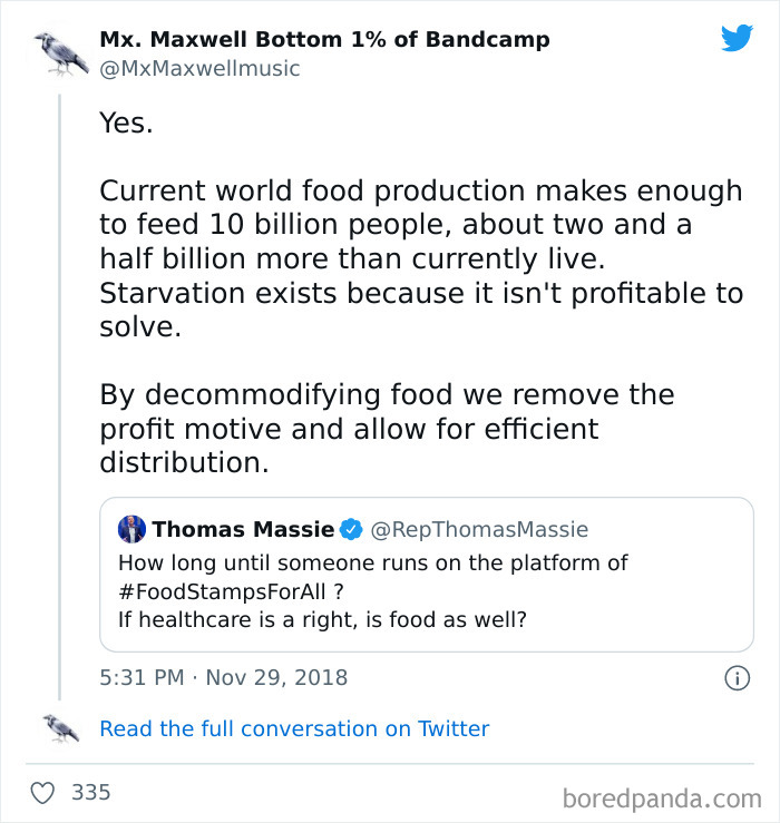 "Starvation Exists Because It Isn't Profitable To Solve"