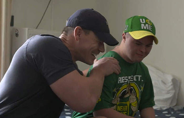 John Cena surprises a silent fan who was forced to flee Ukraine with his family