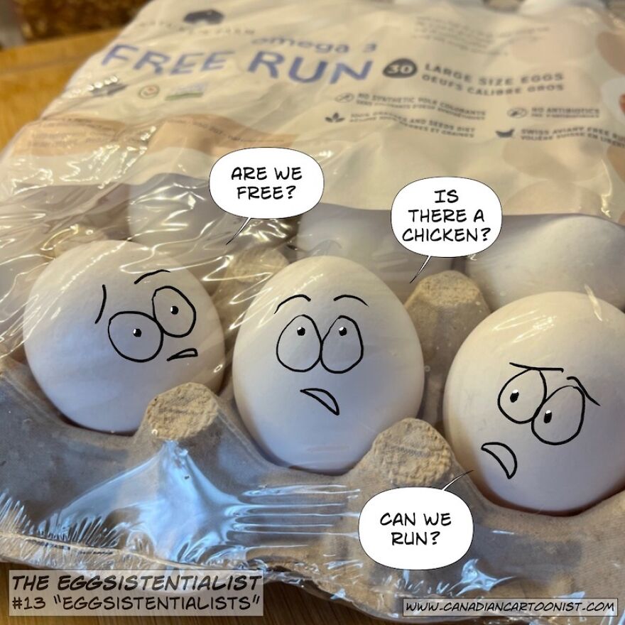 "Eggsistentialists"
