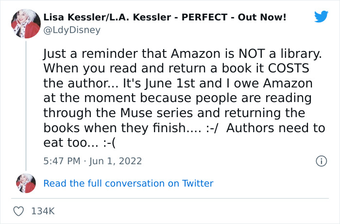 Writer Tweets About Owing Money To Amazon Because Readers Are Returning Their Finished eBooks, Sparks A Debate Among Online Users Writer Tweets About Owing Money To Amazon Because Readers Are Returning Their Finished eBooks, Sparks A Debate Among Online Users