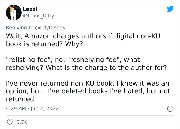 Writer Tweets About Owing Money To Amazon Because Readers Are Returning Their Finished eBooks, Sparks A Debate Among Online Users Writer Tweets About Owing Money To Amazon Because Readers Are Returning Their Finished eBooks, Sparks A Debate Among Online Users