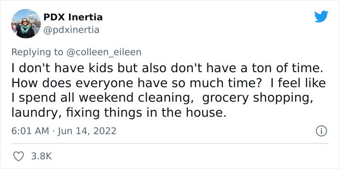 People discuss the free time of people who don't have kids after a tweet about it went viral