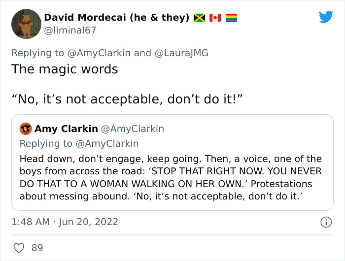 “Stop That Right Now. You Never Do That To A Woman Walking On Her Own”: Woman Shares How A Guy Called Out His Friends’ Jerky Behavior “Stop That Right Now. You Never Do That To A Woman Walking On Her Own”: Woman Shares How A Guy Called Out His Friends’ Jerky Behavior