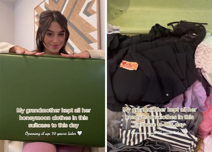 Woman Goes Viral After Trying On Grandma’s 1950s Honeymoon Outfits Woman Goes Viral After Trying On Grandma’s 1950s Honeymoon Outfits