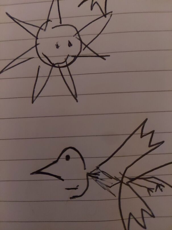 Sun And Bird Person