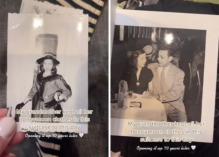 Woman Goes Viral After Trying On Grandma’s 1950s Honeymoon Outfits Woman Goes Viral After Trying On Grandma’s 1950s Honeymoon Outfits